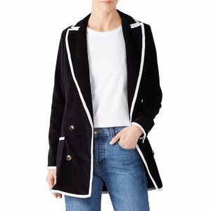 Black and White Blazer with Classic Tailoring